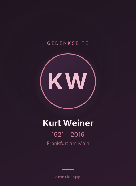 Gedenkportrait von Kurt Weiner