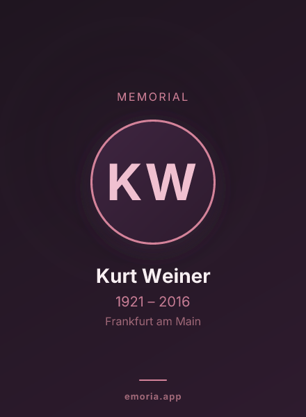 Memorial portrait of Kurt Weiner