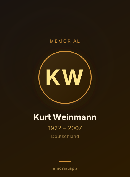 Memorial portrait of Kurt Weinmann