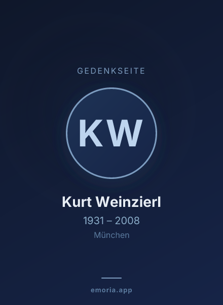 Gedenkportrait von Kurt Weinzierl