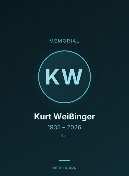Memorial portrait of Kurt Weißinger