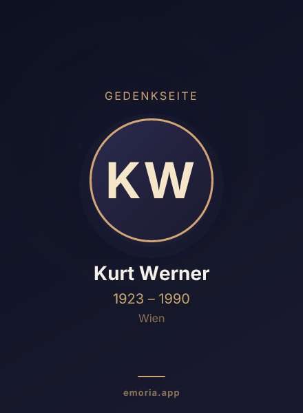 Gedenkportrait von Kurt Werner
