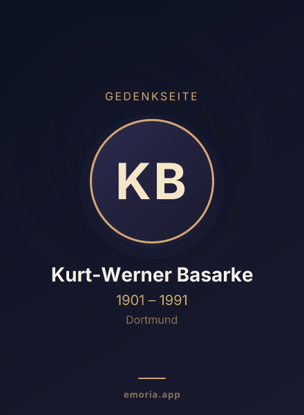 Gedenkportrait von Kurt-Werner Basarke