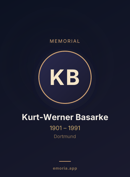 Memorial portrait of Kurt-Werner Basarke