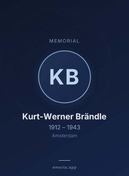 Memorial portrait of Kurt-Werner Brändle