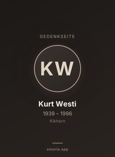 Gedenkportrait von Kurt Westi