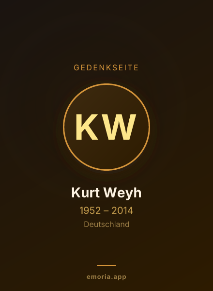 Gedenkportrait von Kurt Weyh