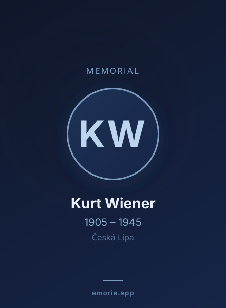 Memorial portrait of Kurt Wiener