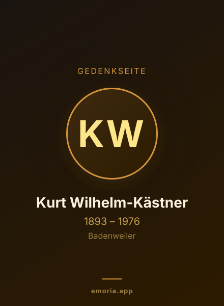 Gedenkportrait von Kurt Wilhelm-Kästner