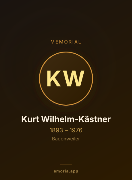 Memorial portrait of Kurt Wilhelm-Kästner