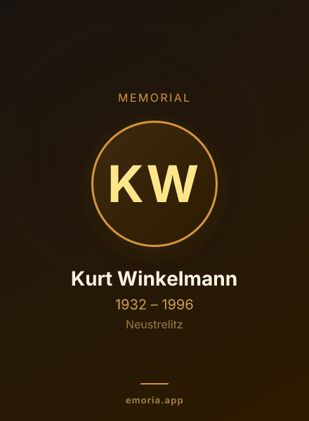 Memorial portrait of Kurt Winkelmann