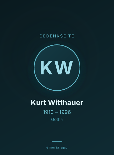 Gedenkportrait von Kurt Witthauer