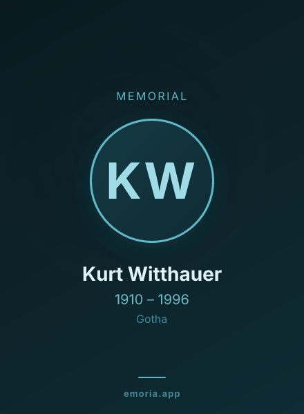 Memorial portrait of Kurt Witthauer