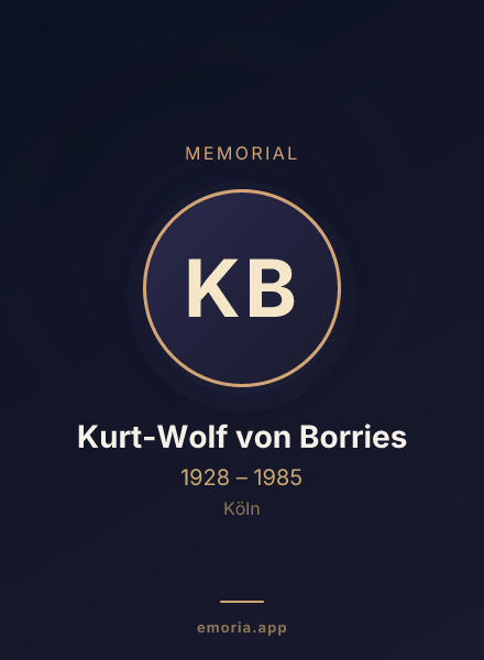 Memorial portrait of Kurt-Wolf von Borries