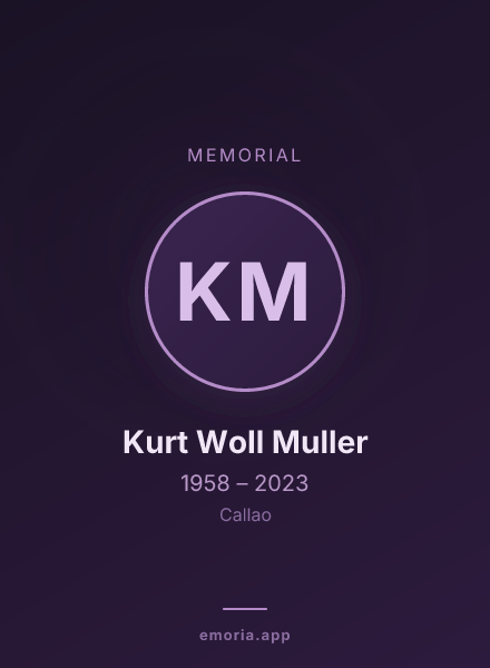 Memorial portrait of Kurt Woll Muller