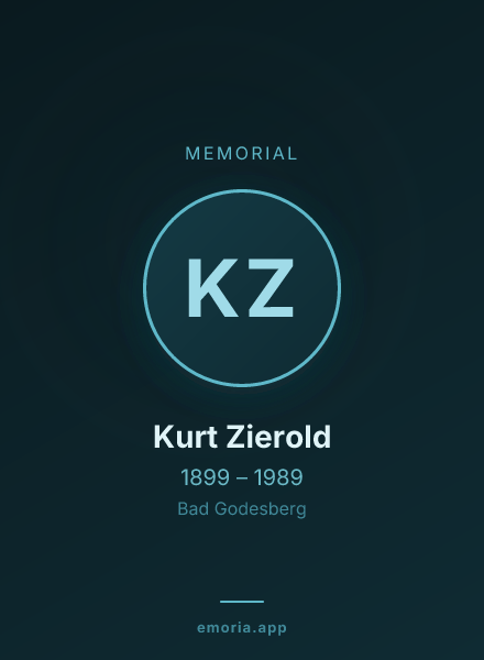 Memorial portrait of Kurt Zierold