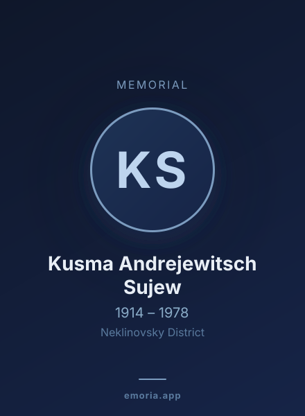 Memorial portrait of Kusma Andrejewitsch Sujew