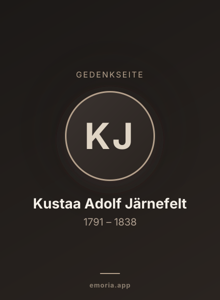 Gedenkportrait von Kustaa Adolf Järnefelt