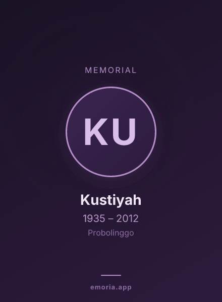 Memorial portrait of Kustiyah