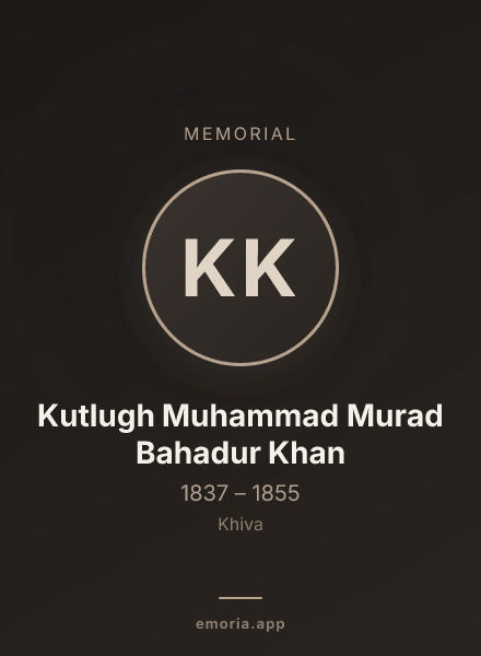 Memorial portrait of Kutlugh Muhammad Murad Bahadur Khan