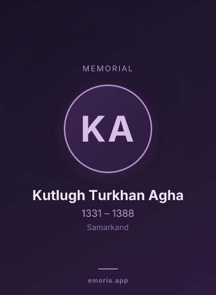 Memorial portrait of Kutlugh Turkhan Agha