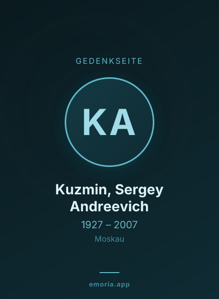 Gedenkportrait von Kuzmin, Sergey Andreevich