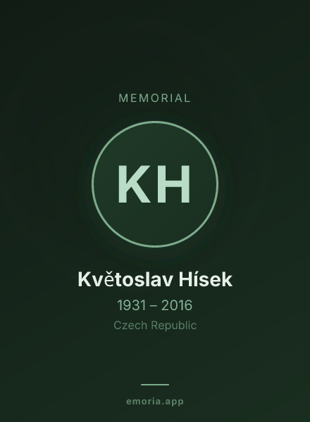 Memorial portrait of Květoslav Hísek