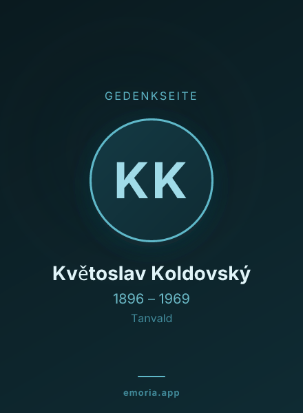 Gedenkportrait von Květoslav Koldovský
