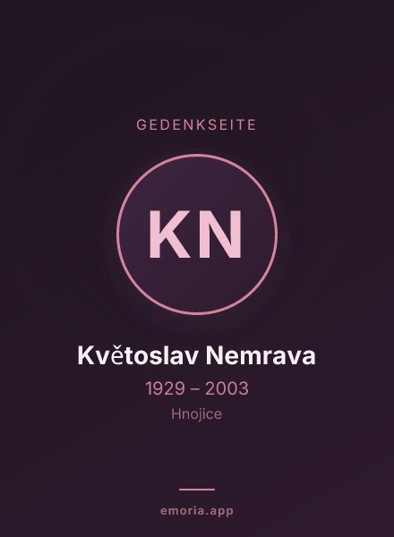 Gedenkportrait von Květoslav Nemrava