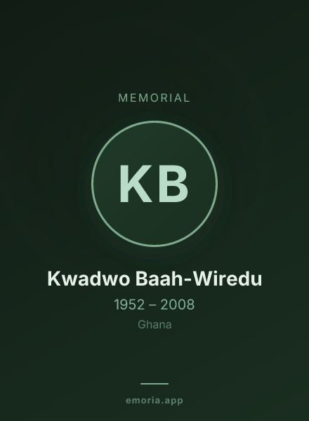 Memorial portrait of Kwadwo Baah-Wiredu