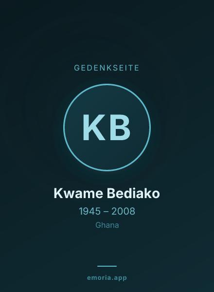Gedenkportrait von Kwame Bediako