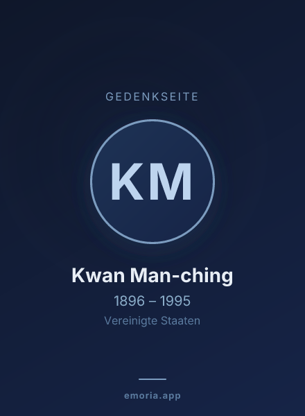 Gedenkportrait von Kwan Man-ching