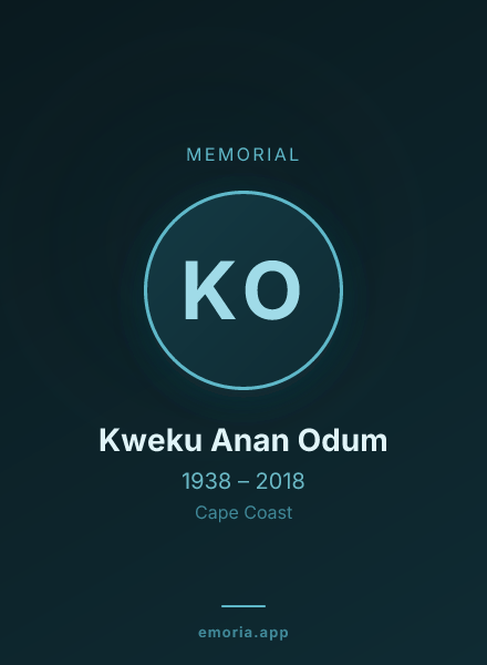 Memorial portrait of Kweku Anan Odum