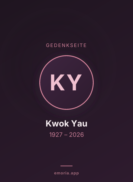 Gedenkportrait von Kwok Yau