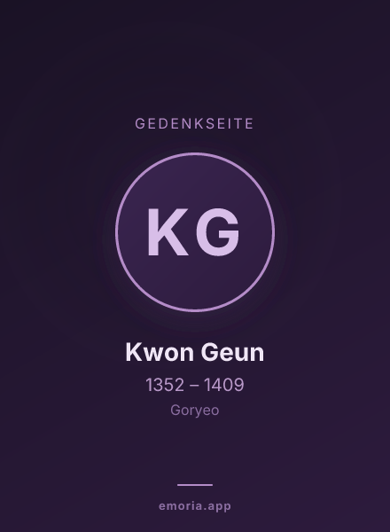 Gedenkportrait von Kwon Geun