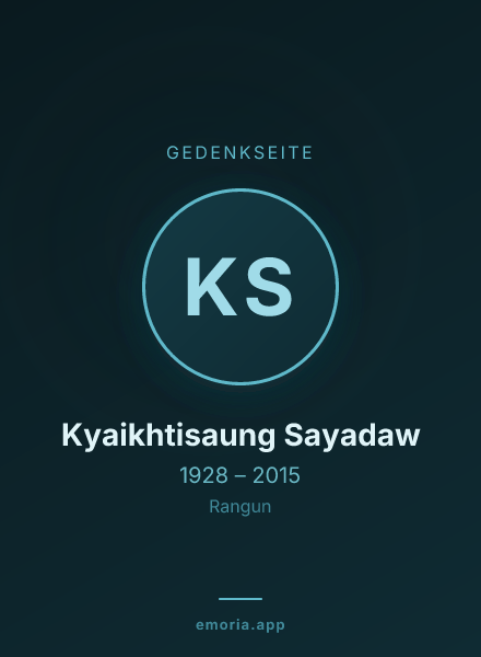 Gedenkportrait von Kyaikhtisaung Sayadaw