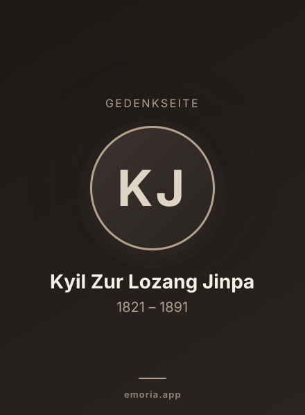 Gedenkportrait von Kyil Zur Lozang Jinpa