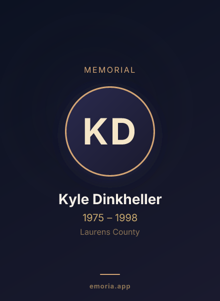 Memorial portrait of Kyle Dinkheller
