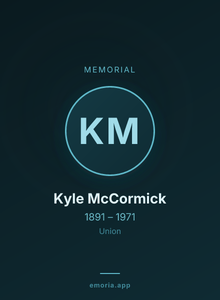 Memorial portrait of Kyle McCormick