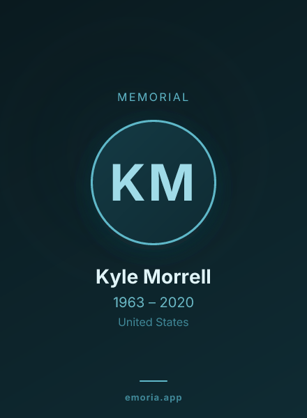 Memorial portrait of Kyle Morrell