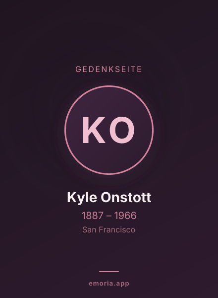Gedenkportrait von Kyle Onstott
