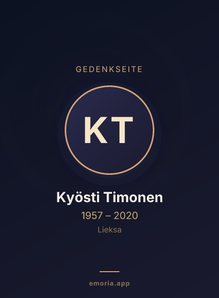Gedenkportrait von Kyösti Timonen