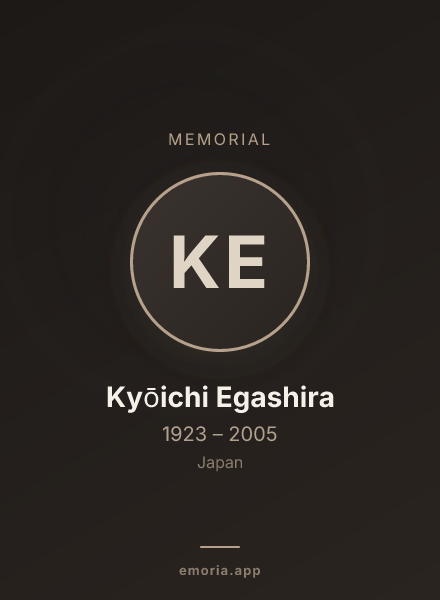 Memorial portrait of Kyōichi Egashira