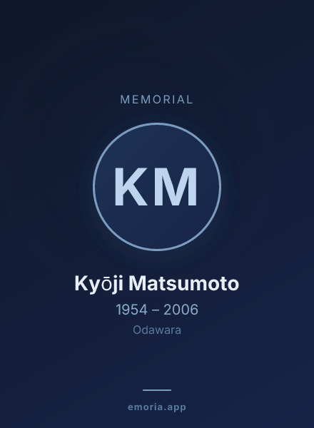 Memorial portrait of Kyōji Matsumoto