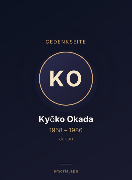 Gedenkportrait von Kyōko Okada
