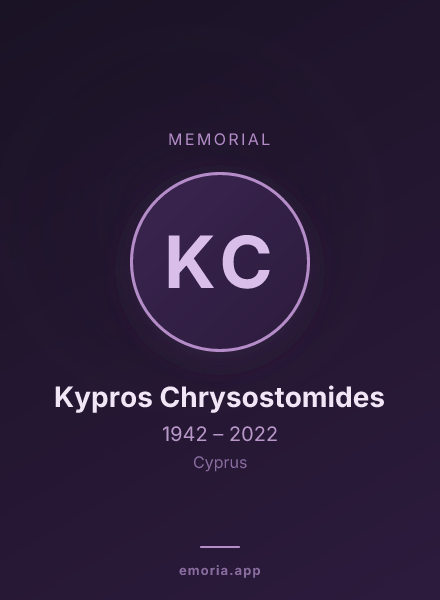 Memorial portrait of Kypros Chrysostomides