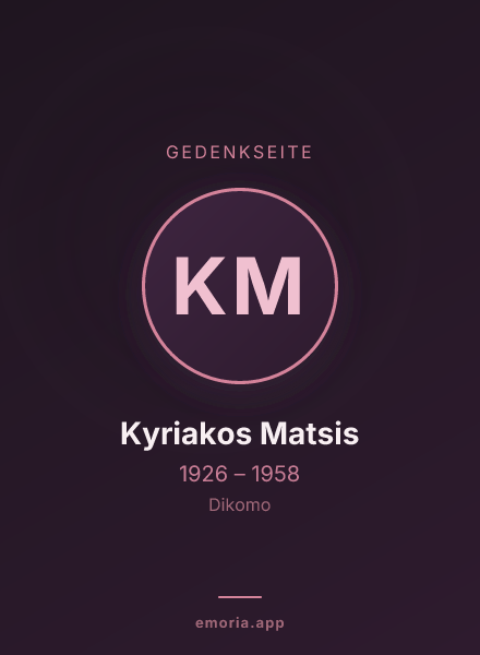 Gedenkportrait von Kyriakos Matsis
