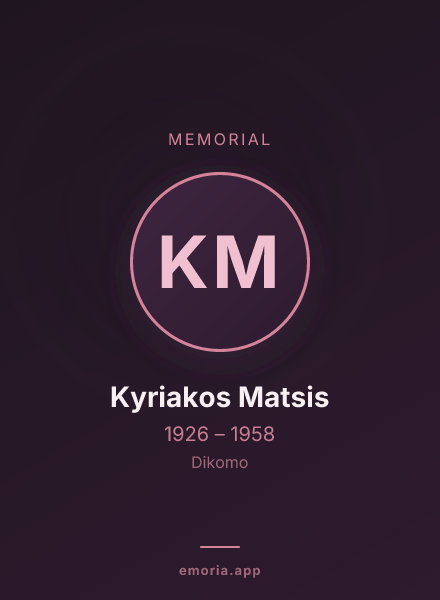 Memorial portrait of Kyriakos Matsis