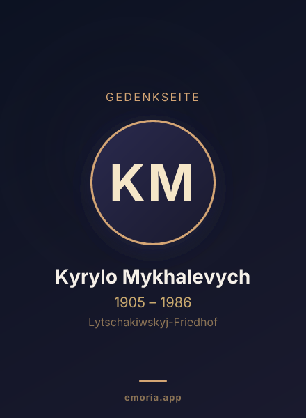 Gedenkportrait von Kyrylo Mykhalevych