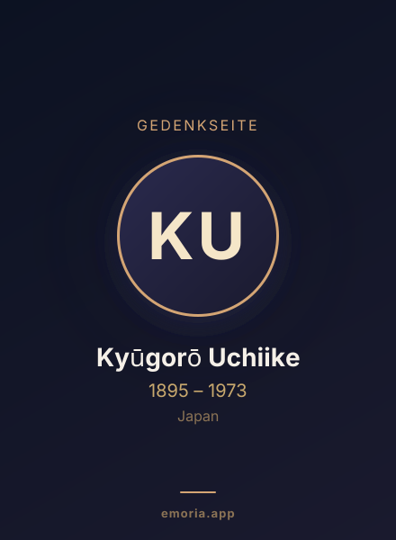 Gedenkportrait von Kyūgorō Uchiike
